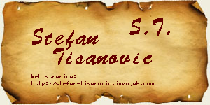 Stefan Tišanović vizit kartica